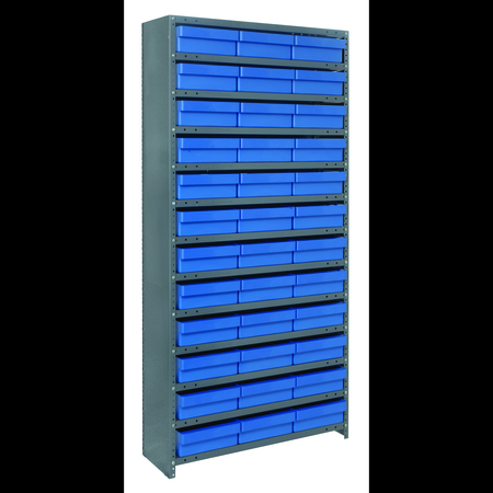 QUANTUM STORAGE SYSTEMS Euro Drawer Shelving Closed Unit CL1275-801BL